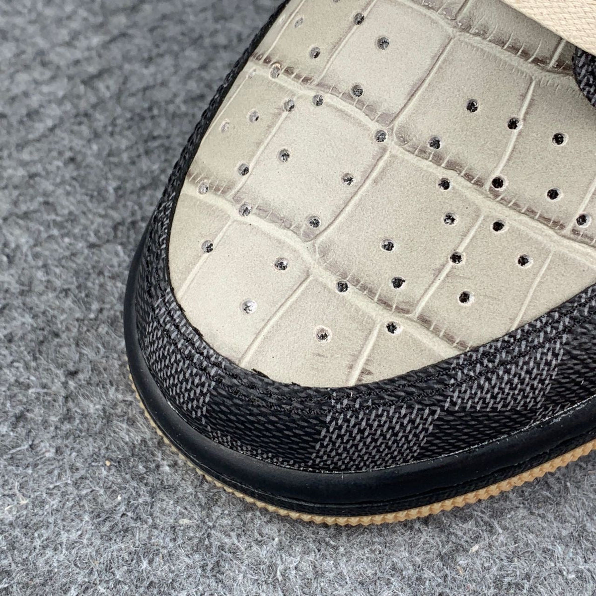 Custom Air Jordan 1 Low LV OG “Crocodile/Shadow”