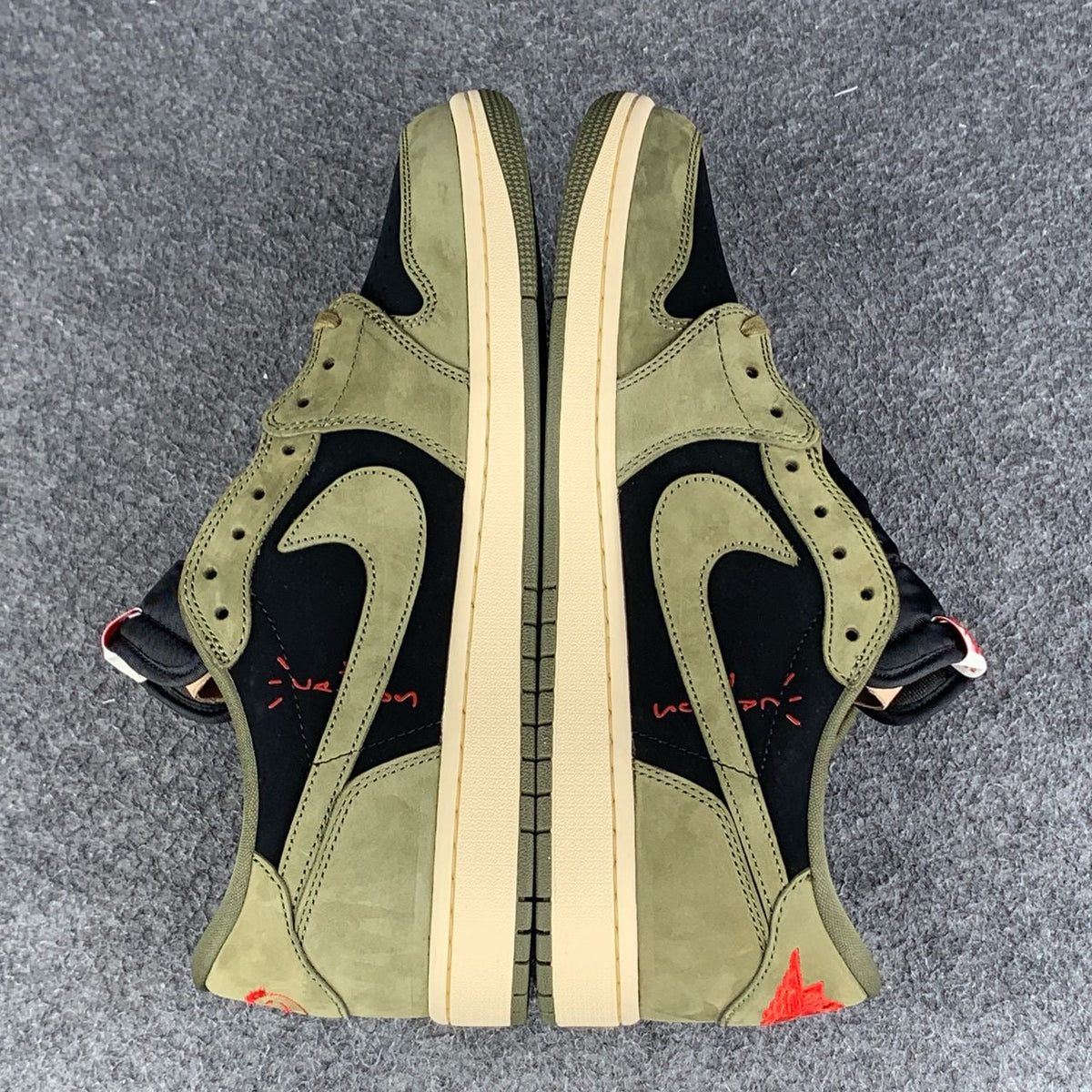 Custom Travis Scott x Air Jordan 1 Low OG SP 'Black Olive'