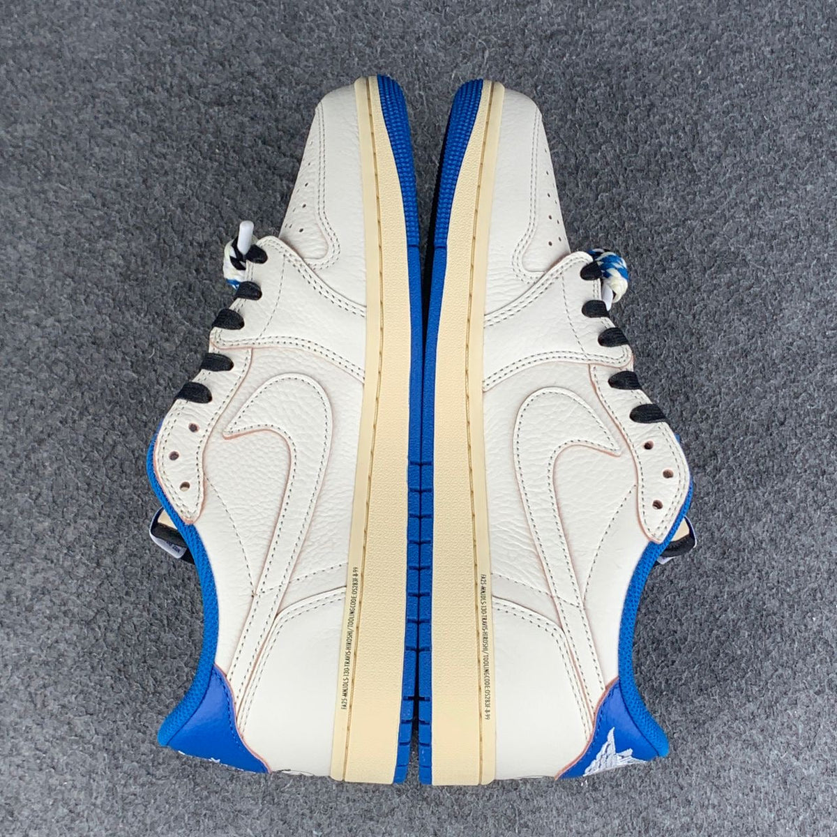 Fragment Design x Travis Scott x Air Jordan 1 Retro Low OG SP 'Sail Military Blue'