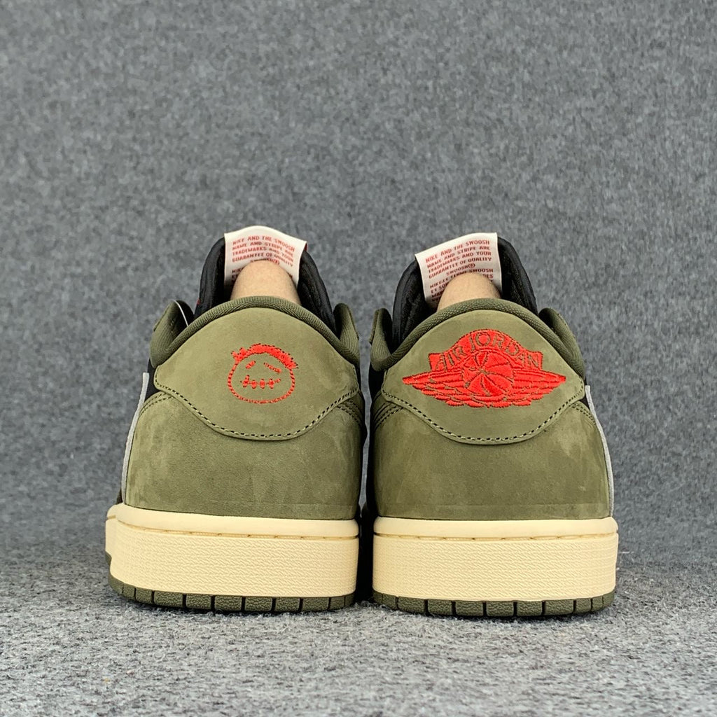 Custom Travis Scott x Air Jordan 1 Low OG SP 'Black Olive'