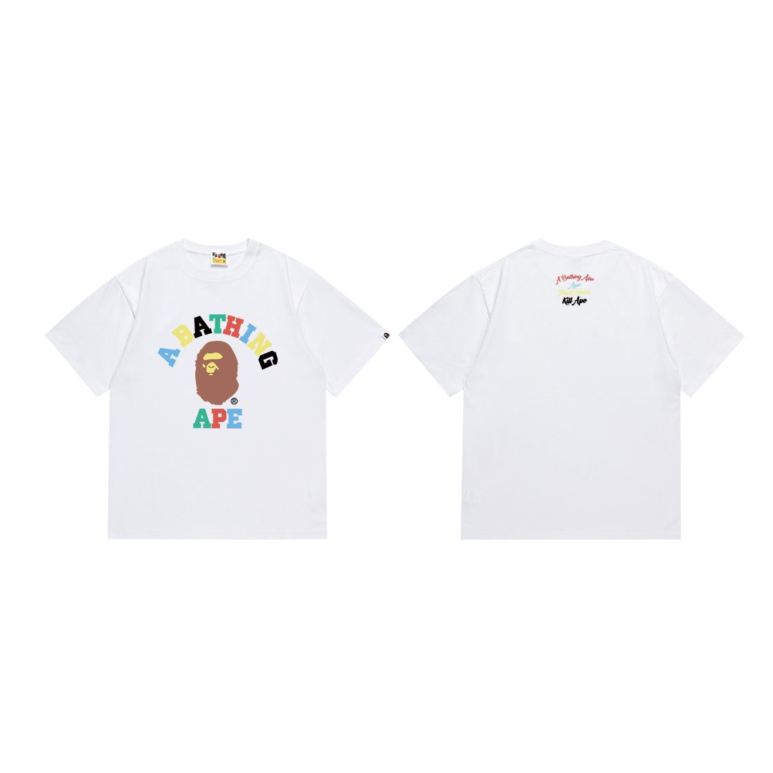 BAPE Ape Head Color Letter Graphic T-Shirt