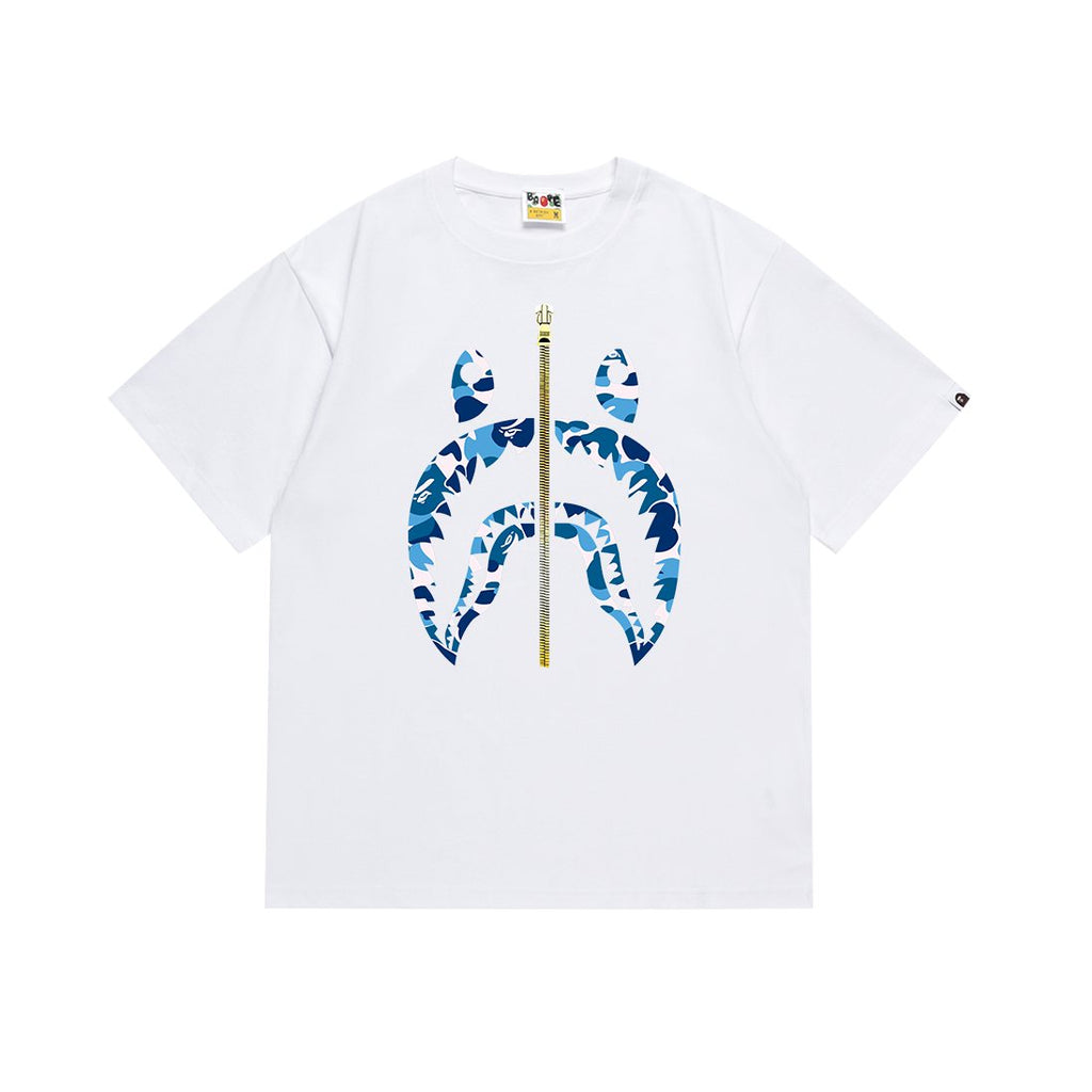 BAPE Blue Camo Head Graphic T-Shirt