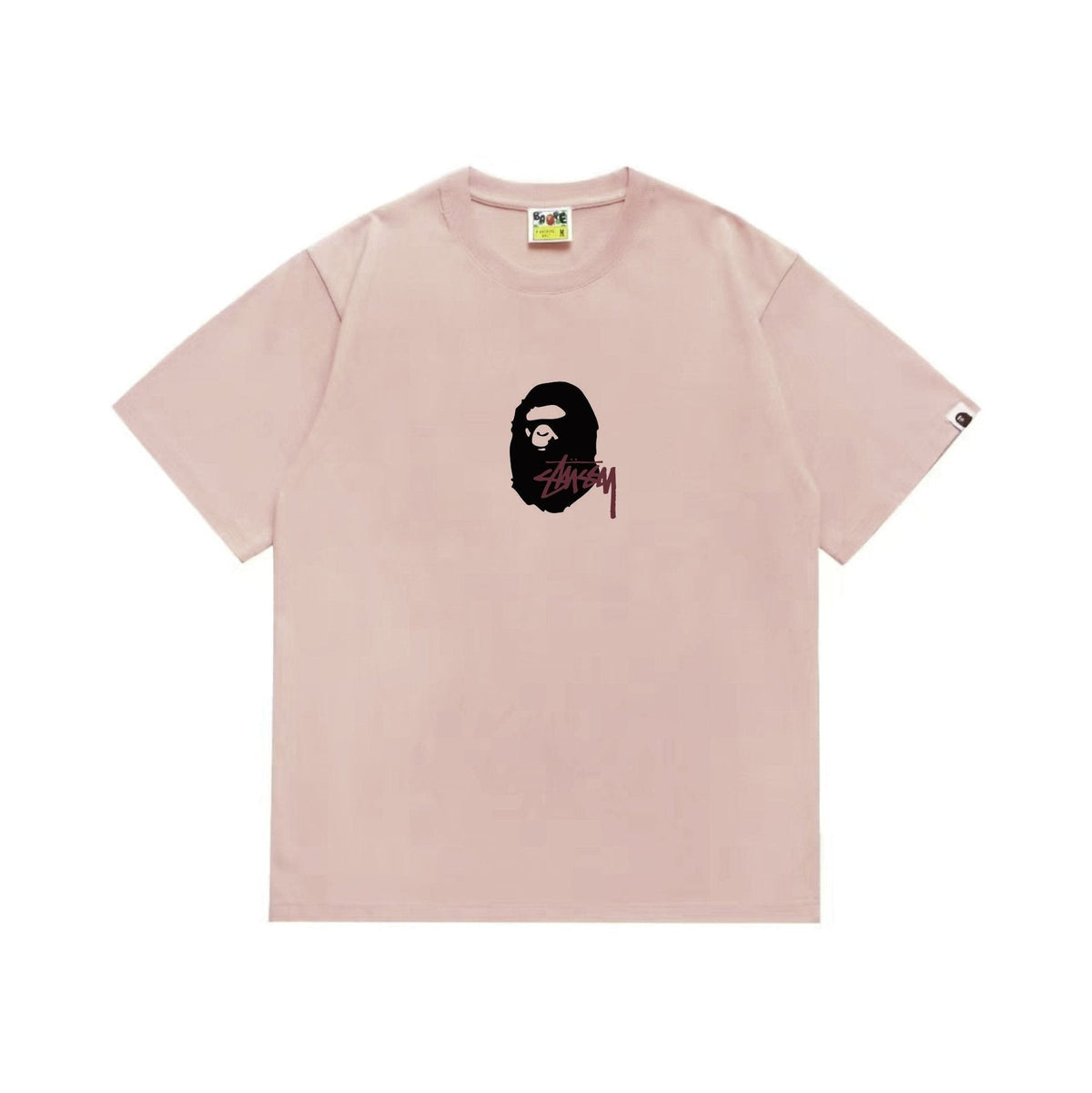 BAPE Burgundy Ape Wordmark Graphic T-Shirt