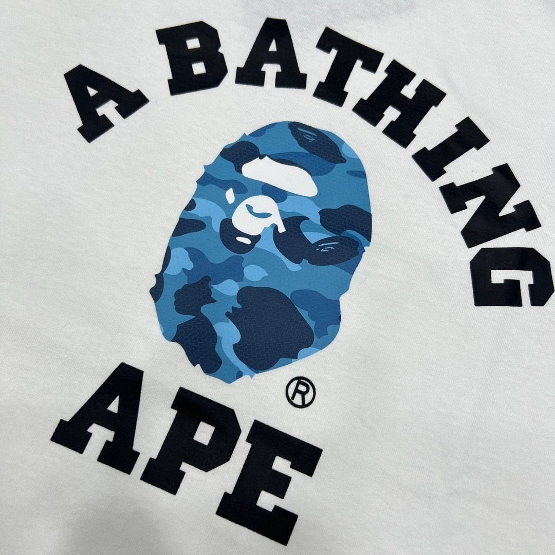 BAPE Blue Camo Ape Head Graphic T-Shirt