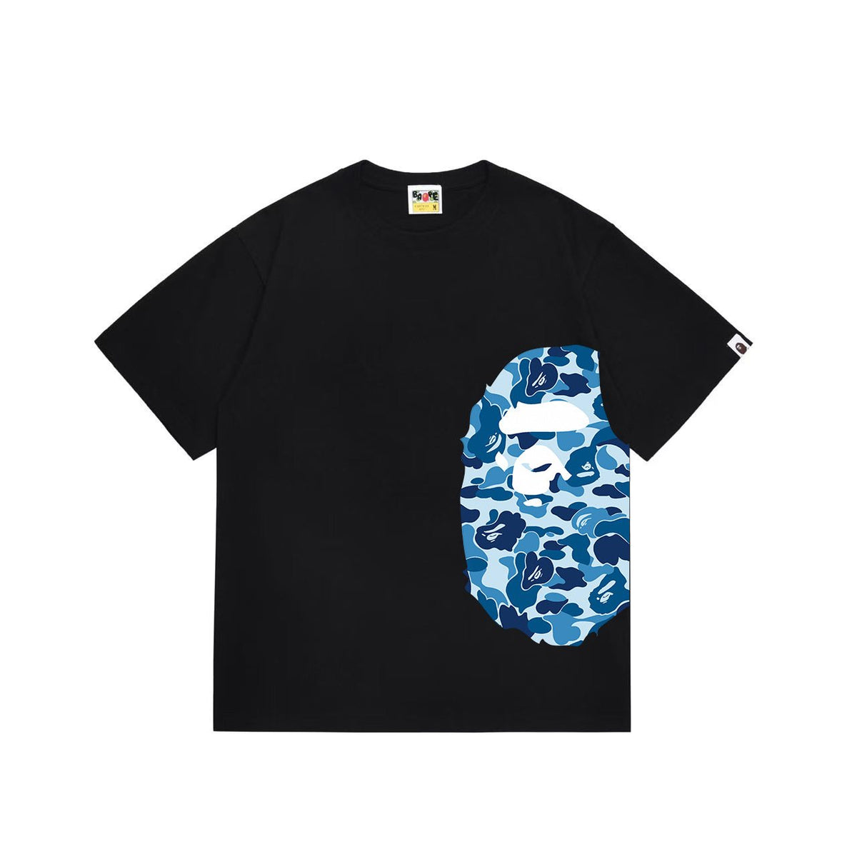 BAPE Blue Camo Ape-Head Graphic T-Shirt