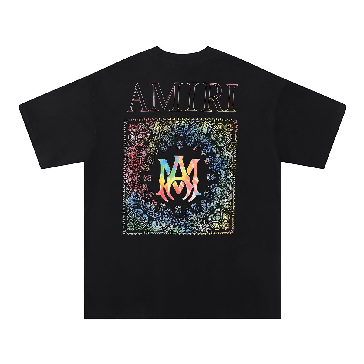 AMIRI Rainbow Bandana Back Graphic T-Shirt
