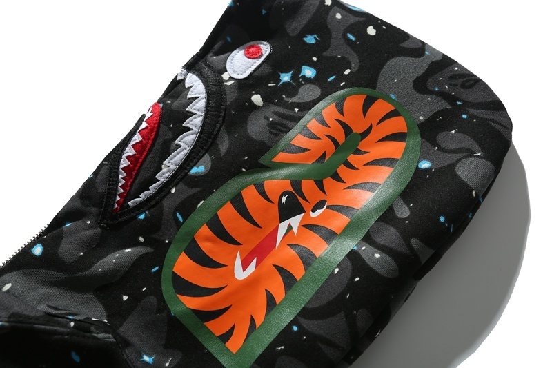 BAPE Black/Blue Tiger Shark Camo Zip Hoodie