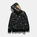 BAPE Black/Blue Tiger Shark Camo Zip Hoodie