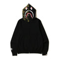 BAPE Black Camo Shark Face Zip Hoodie