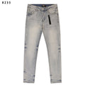 Amiri Light Blue Distressed Slim Jeans