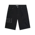AMIRI Distressed Black Denim Shorts