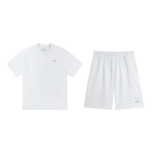 alo Solid Logo T-Shirt & Shorts Set