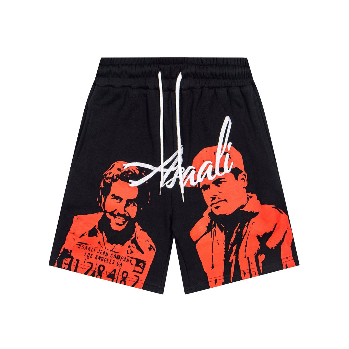 ASAALL Portrait Graphic Drawstring Shorts