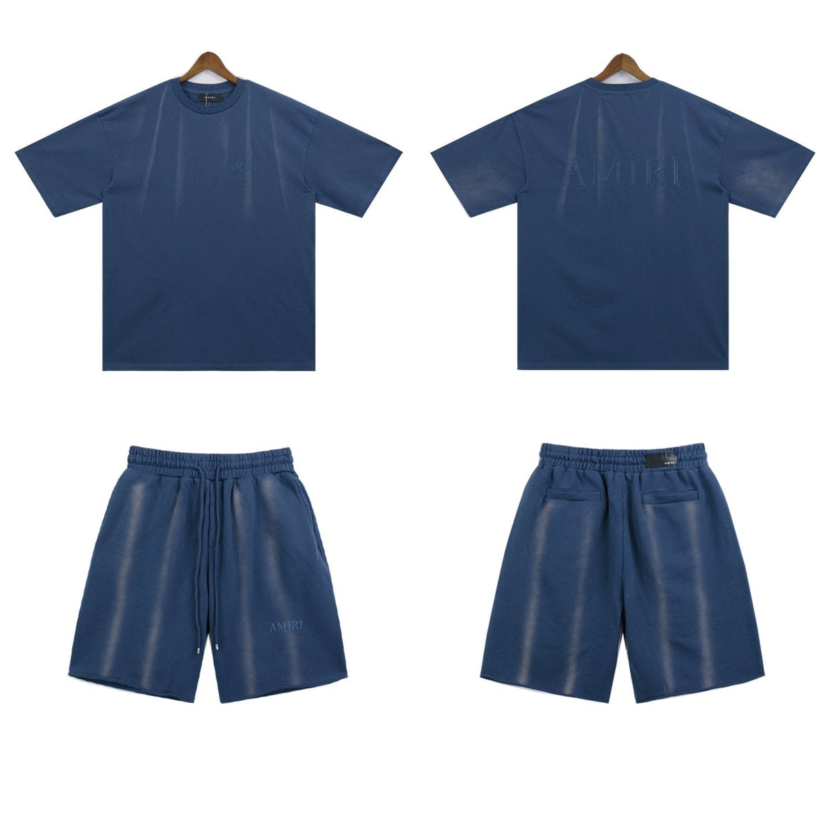 AMIRI Washed Embroidered T-Shirt & Shorts Set