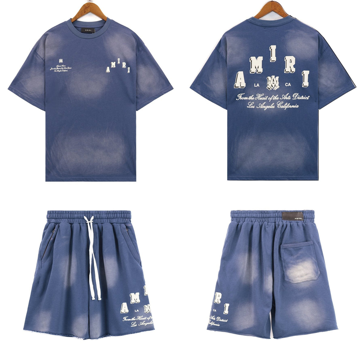 AMIRI Washed Graphic T-Shirt & Shorts Set