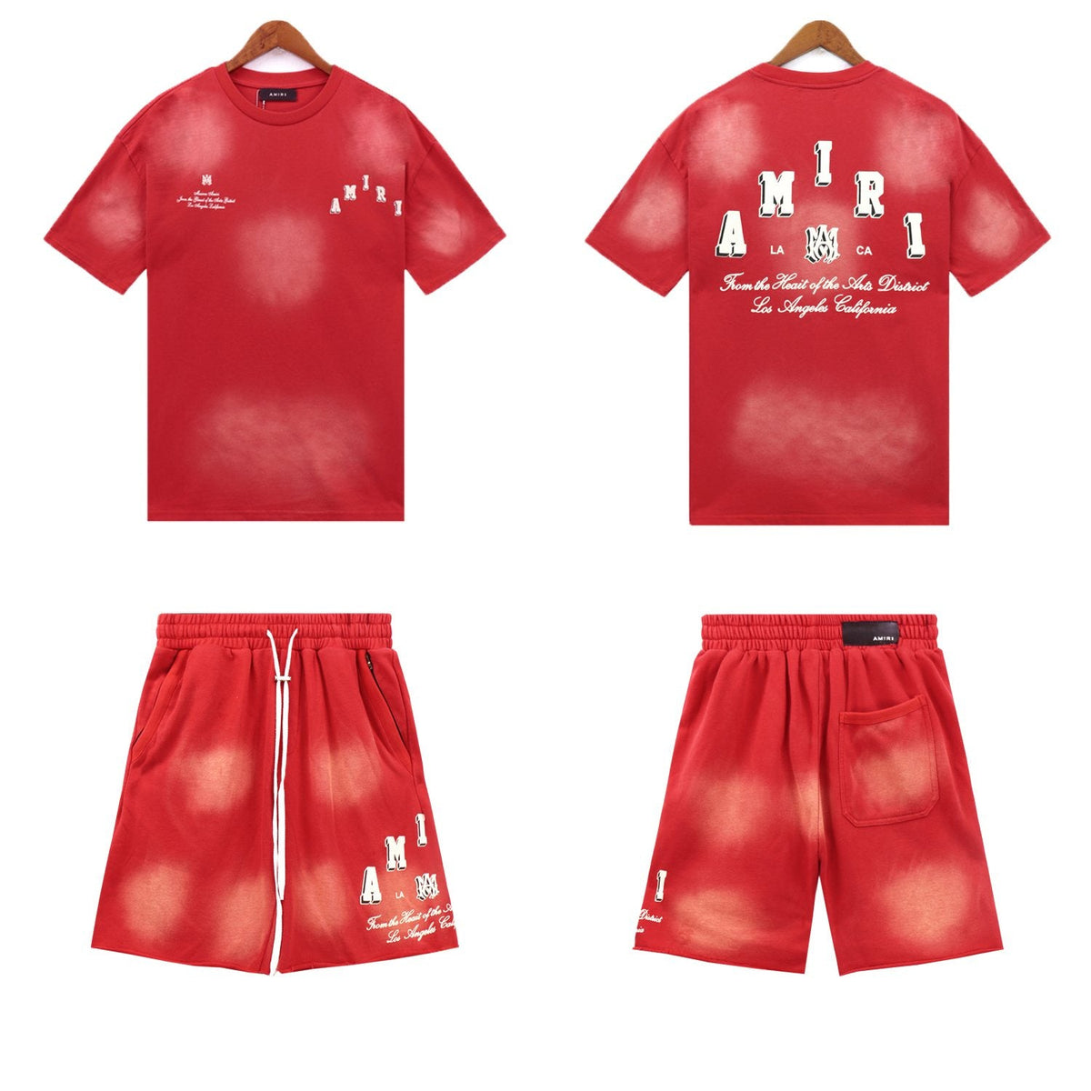 AMIRI Washed Graphic T-Shirt & Shorts Set