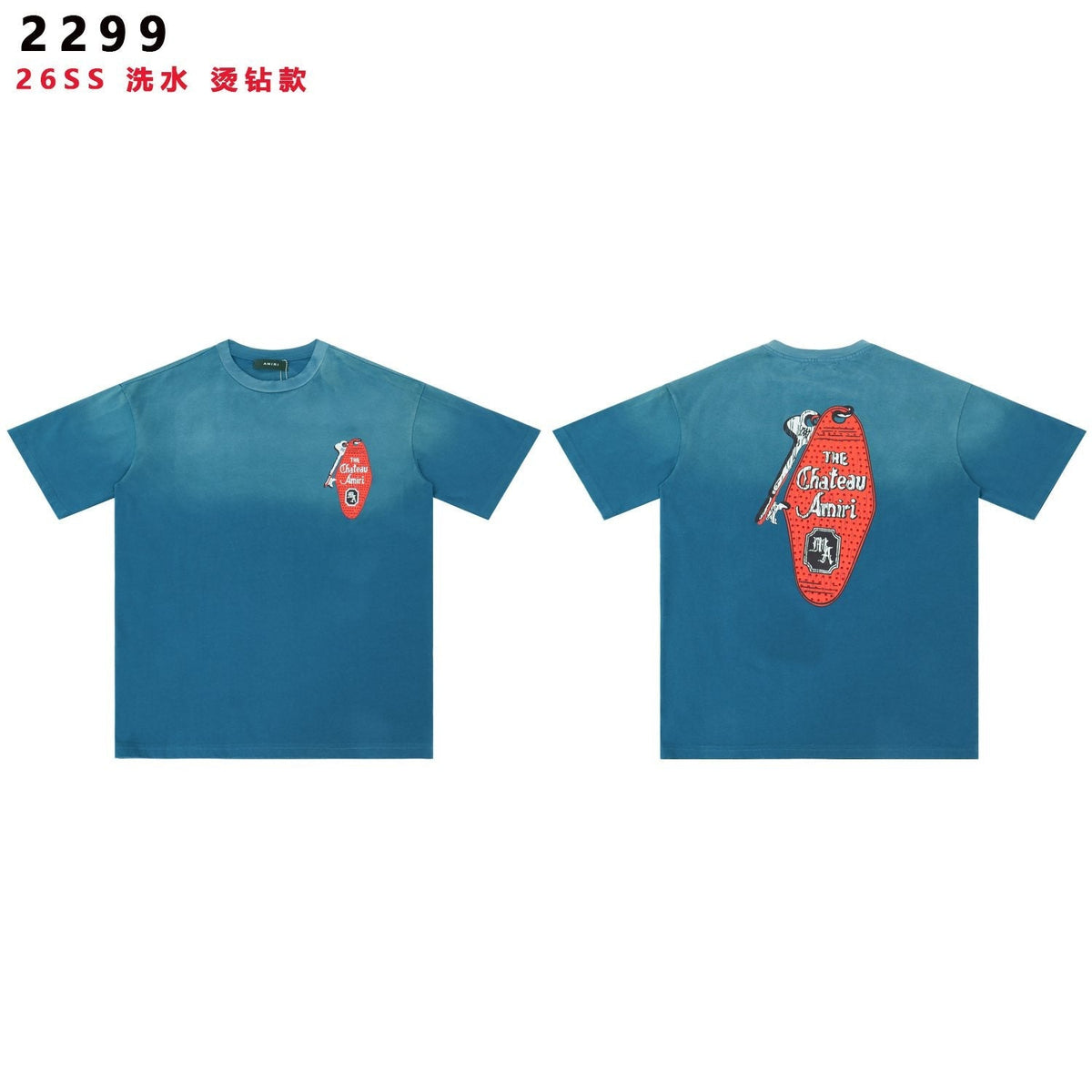 AMIRI The Chateau Rhinestone Graphic T-Shirt