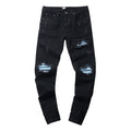 AMIRI Black Distressed Biker Jeans
