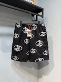 ASAALL Graphic Print Shorts - Black