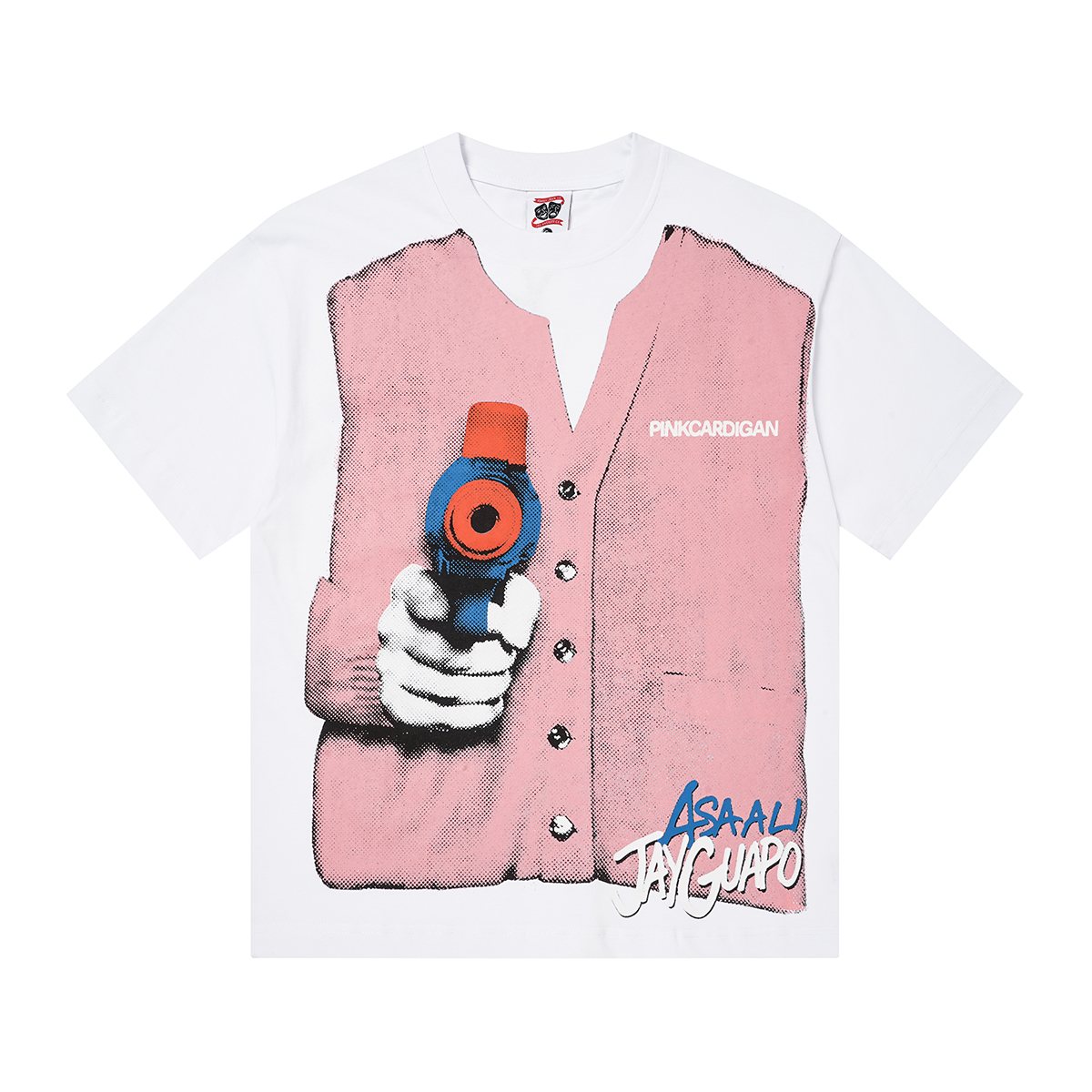 ASAALL Faux Cardigan Graphic T-Shirt