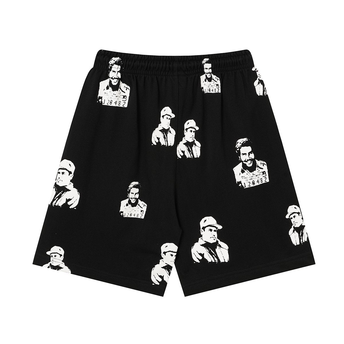 ASAALL All-Over Portrait Graphic Drawstring Shorts