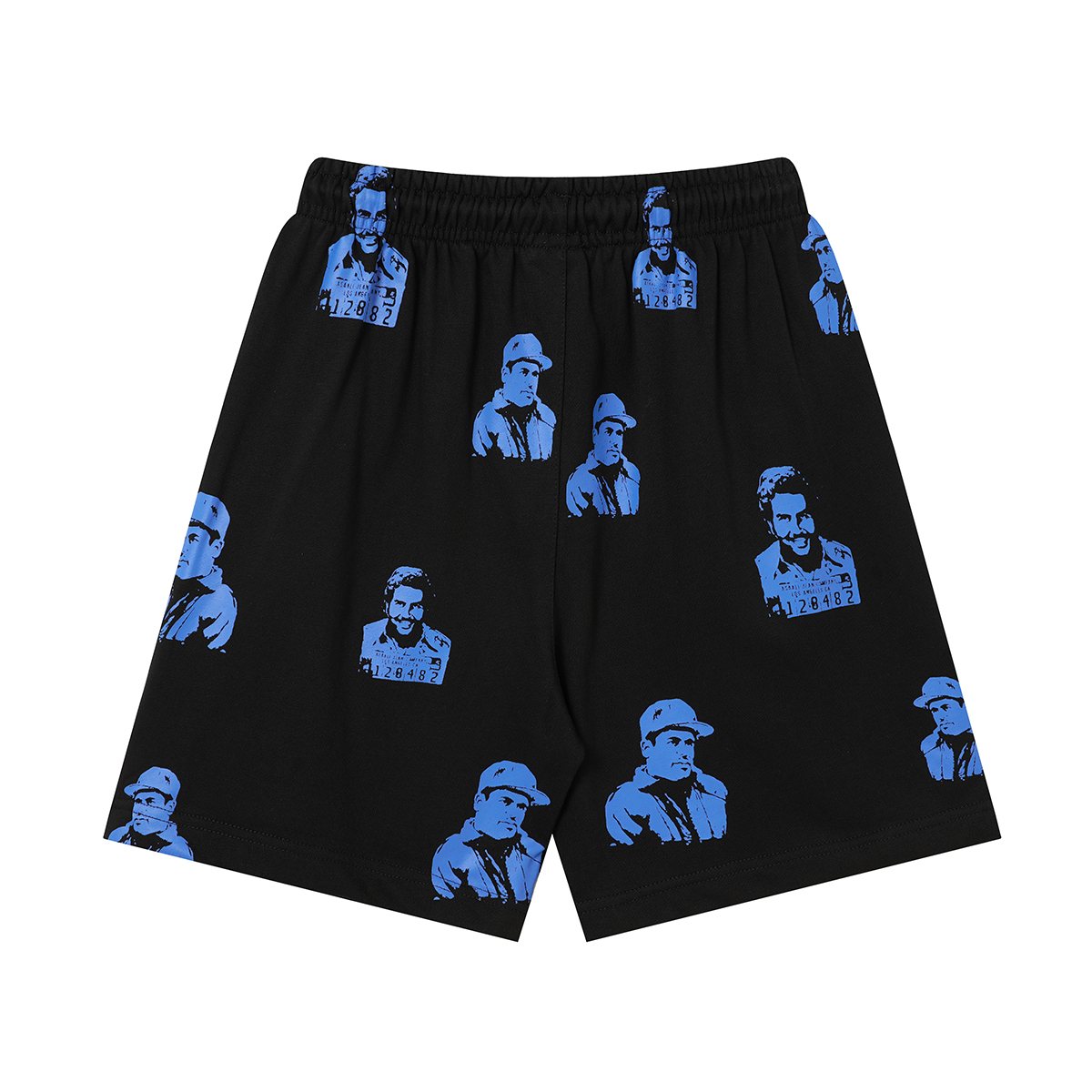 ASAALL All-Over Portrait Graphic Drawstring Shorts
