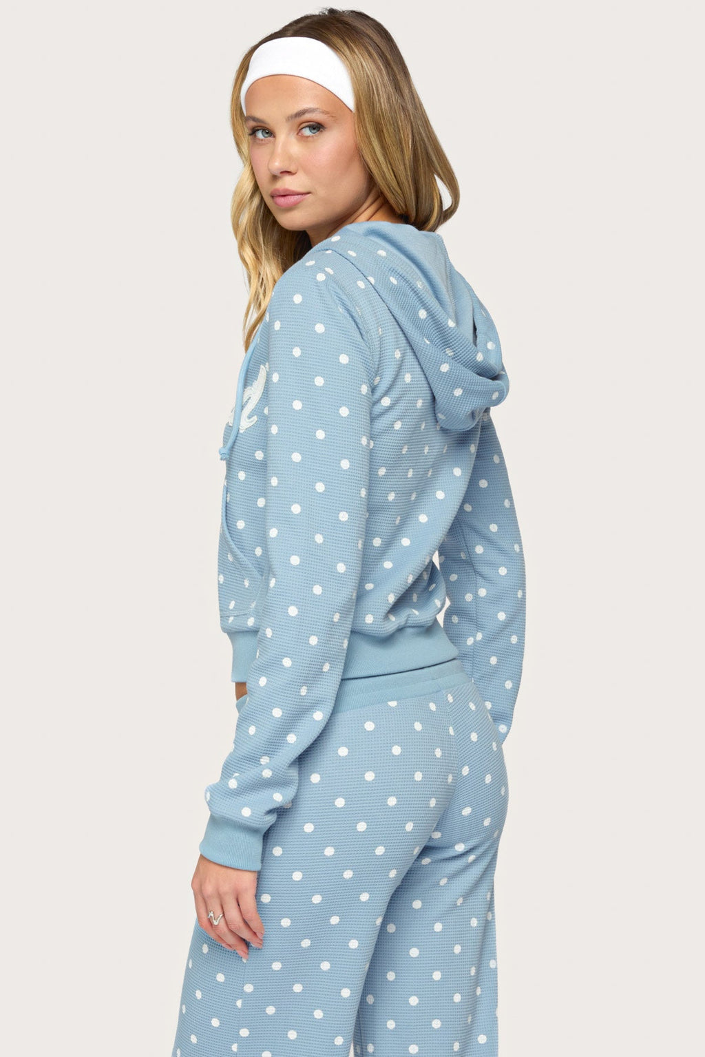 Dilly Polka Dot Waffle Hoodie