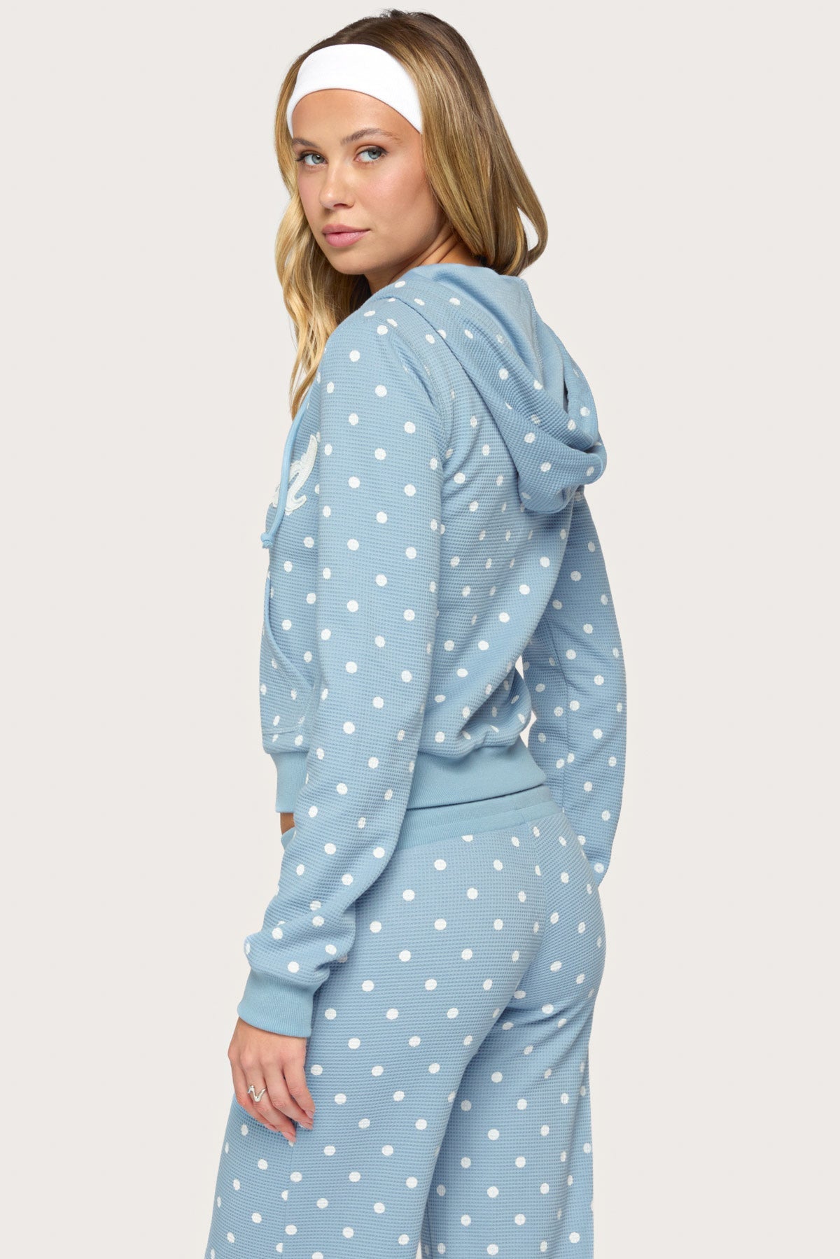 Dilly Polka Dot Waffle Hoodie