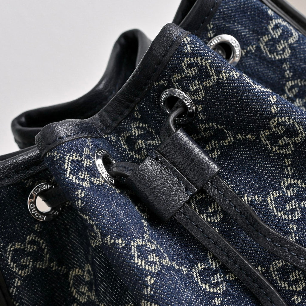GUCCI Generation GG Denim Bucket Bag-875237