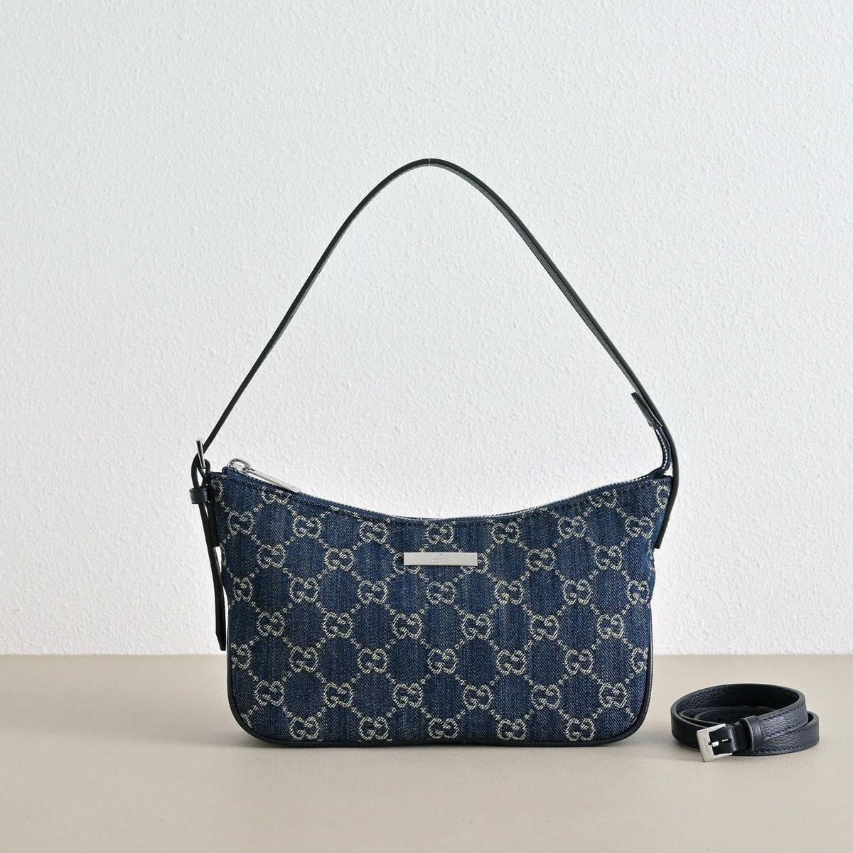 GUCCI Lady Lunetta Denim Shoulder Bag-874743