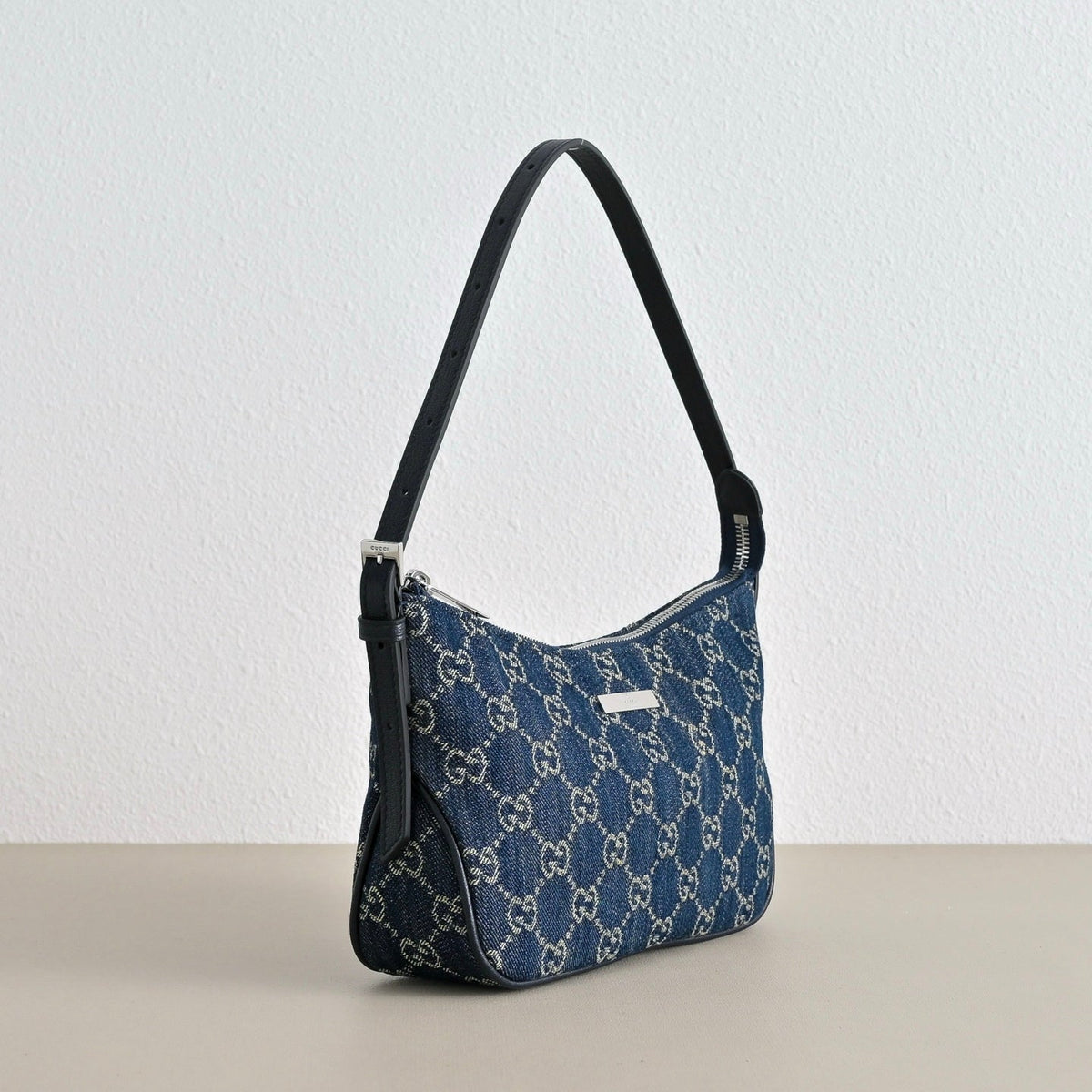 GUCCI Lady Lunetta Denim Shoulder Bag-874743