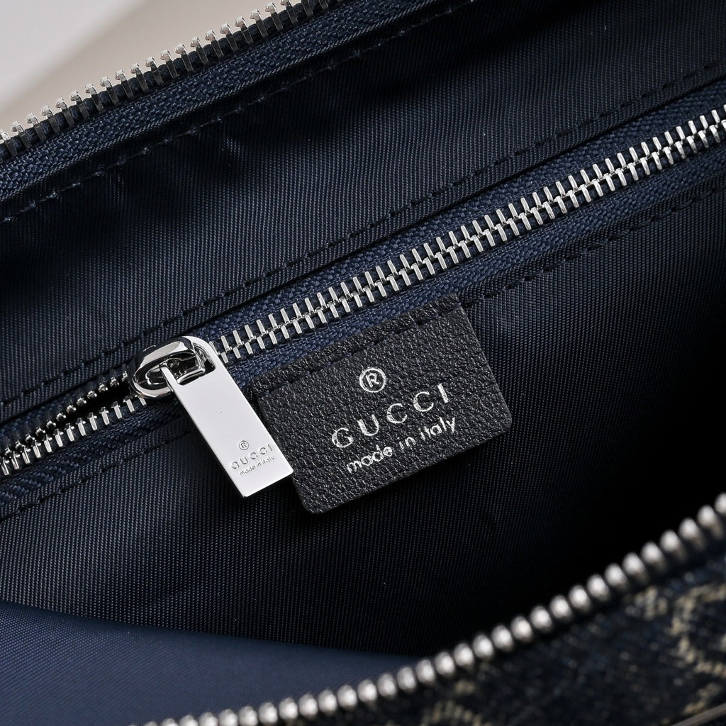 GUCCI Lady Lunetta Denim Shoulder Bag-874743