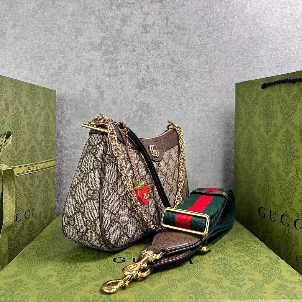 GUCCI Ophidia Strawberry Mini Shoulder Bag-735132