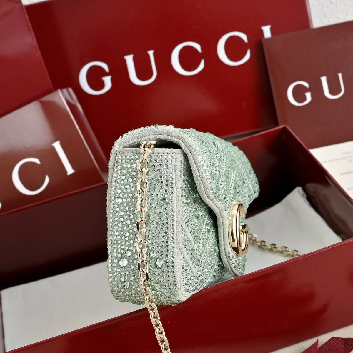 GUCCI Marmont Crystal Shoulder Bag-841290