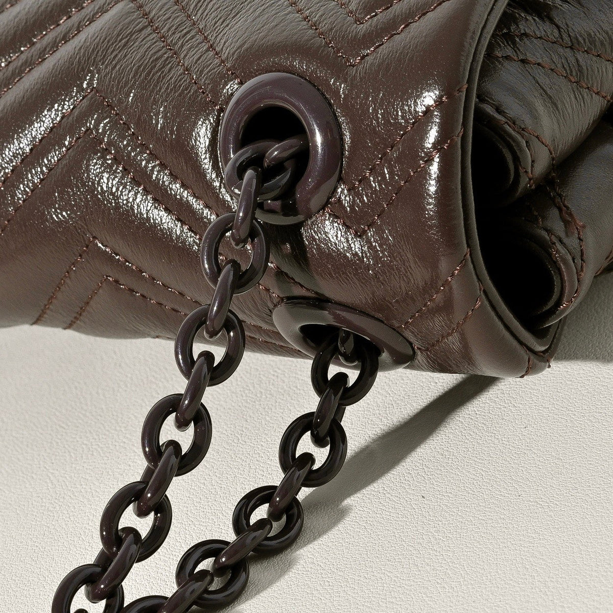 Gucci GG Marmont Pleated Calfskin Shoulder Bag-850676