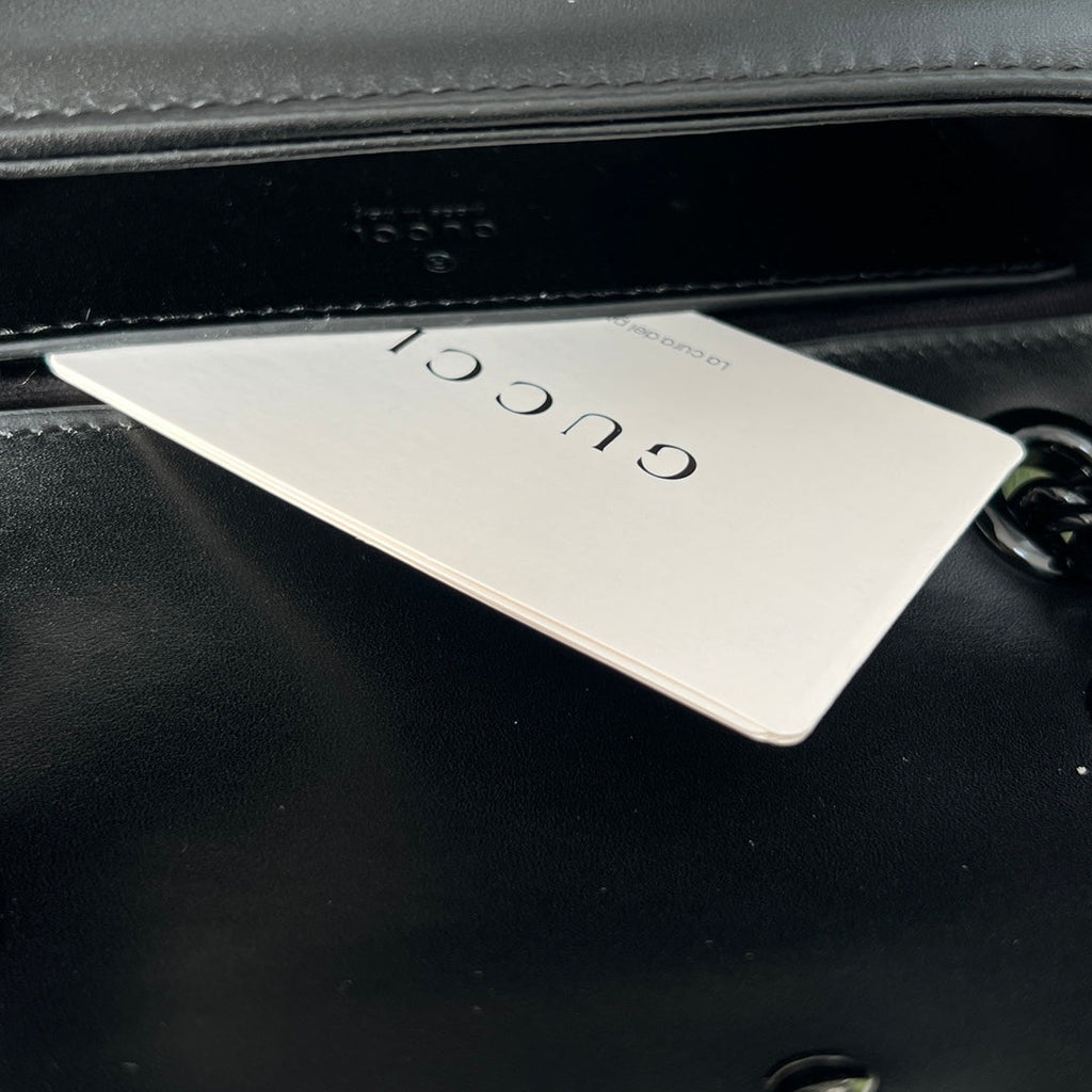 Gucci GG Marmont Black Matelassé Shoulder Bag-446744