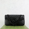 Gucci GG Marmont Black Leather Shoulder Bag-443497