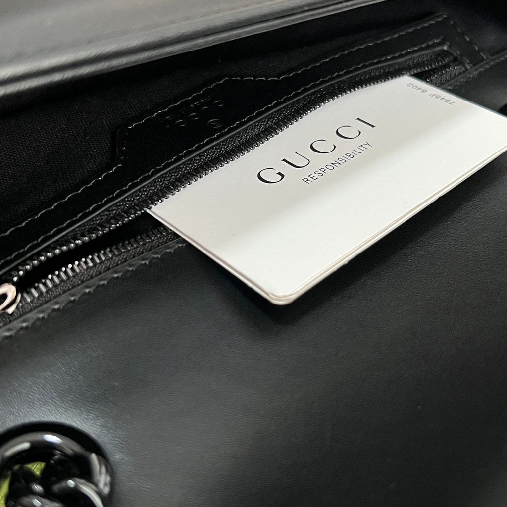 Gucci GG Marmont Black Leather Shoulder Bag-443497