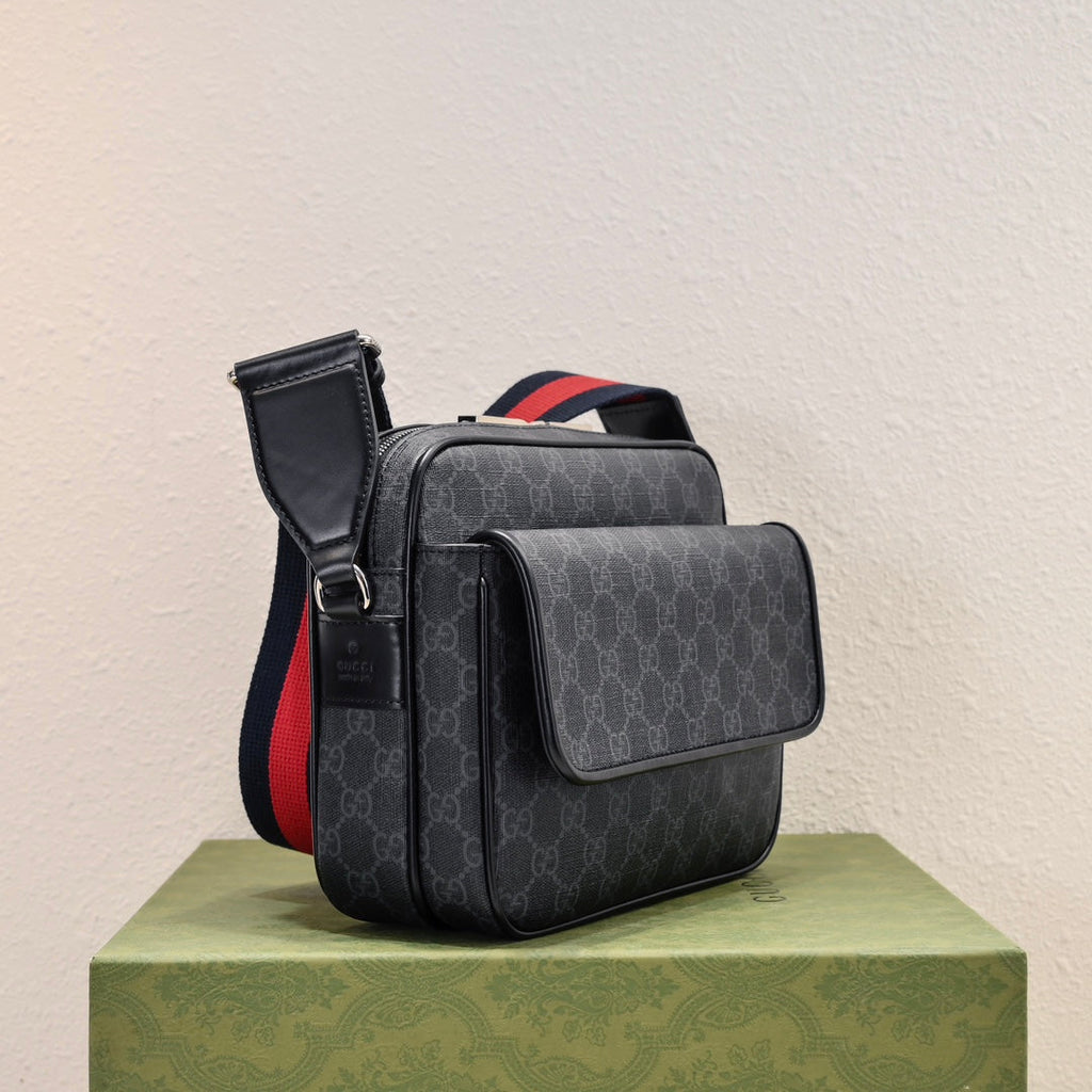 Gucci GG Supreme Black Men's Crossbody Bag-795479