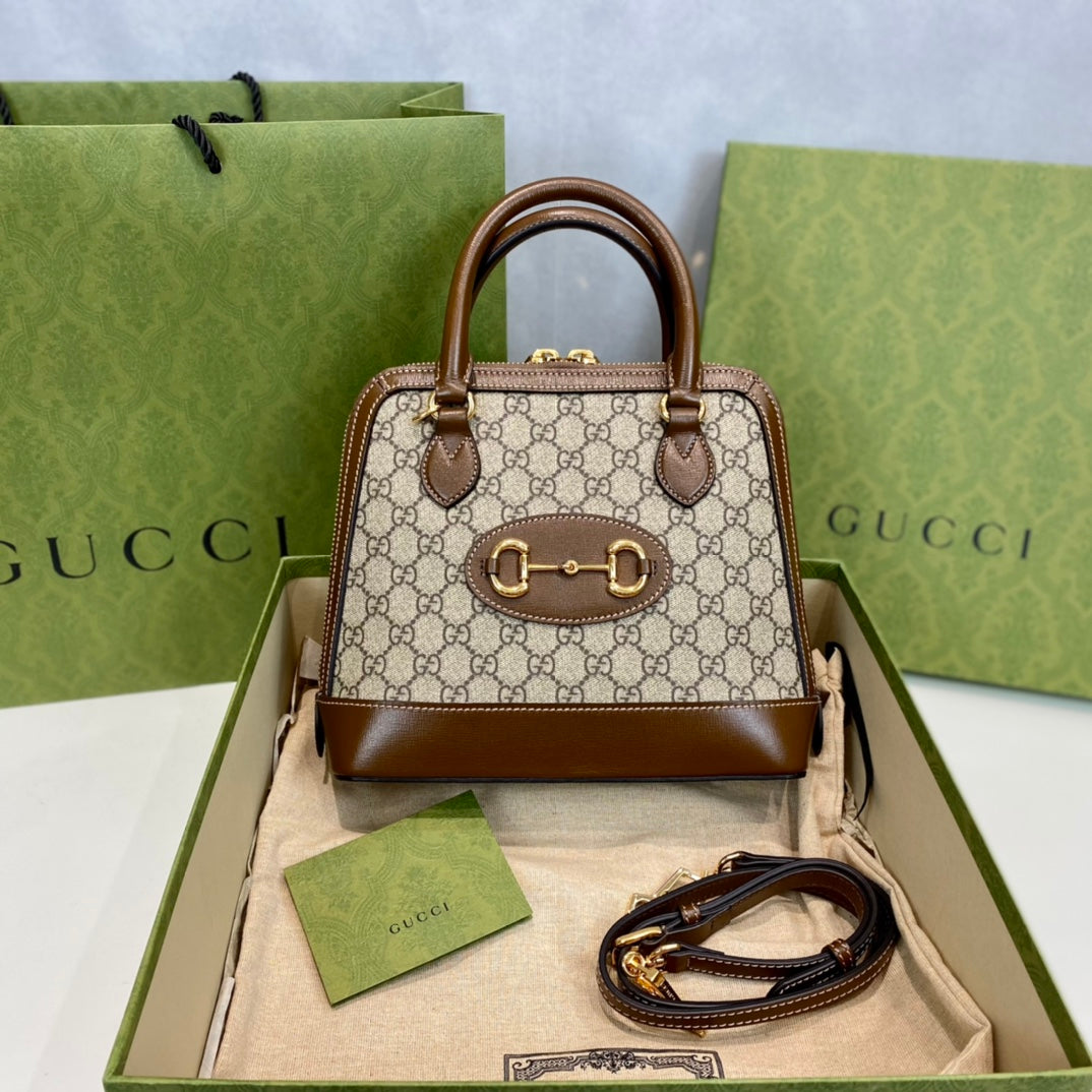 Gucci 1955 Horsebit Shell Shoulder Bag-621220