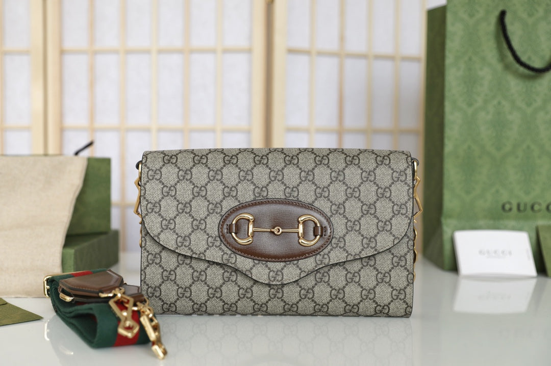Gucci Horsebit 1955 Three-Way Clutch Bag-677286