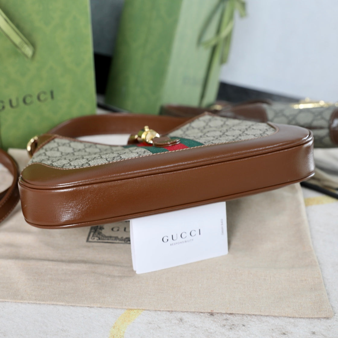 Gucci Jackie 1961 GG Canvas Shoulder Bag-636706