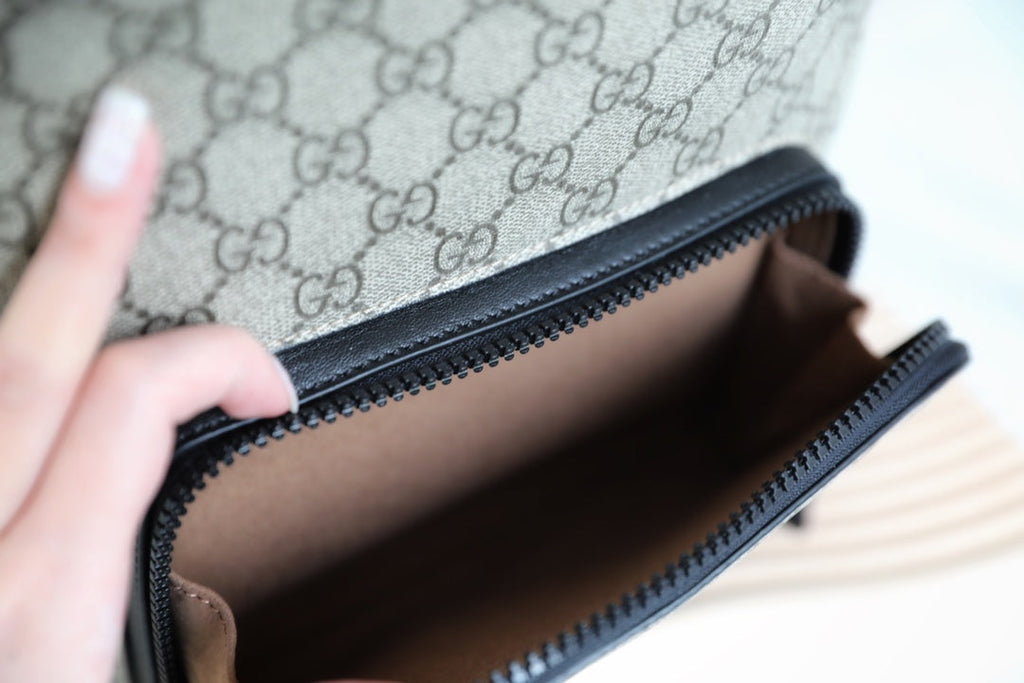 Gucci GG Black Backpack-429020