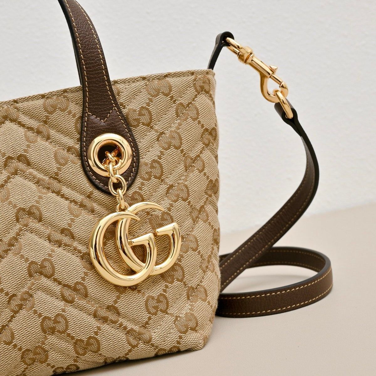 Gucci GG Marmont Small Canvas Tote Bag-855391