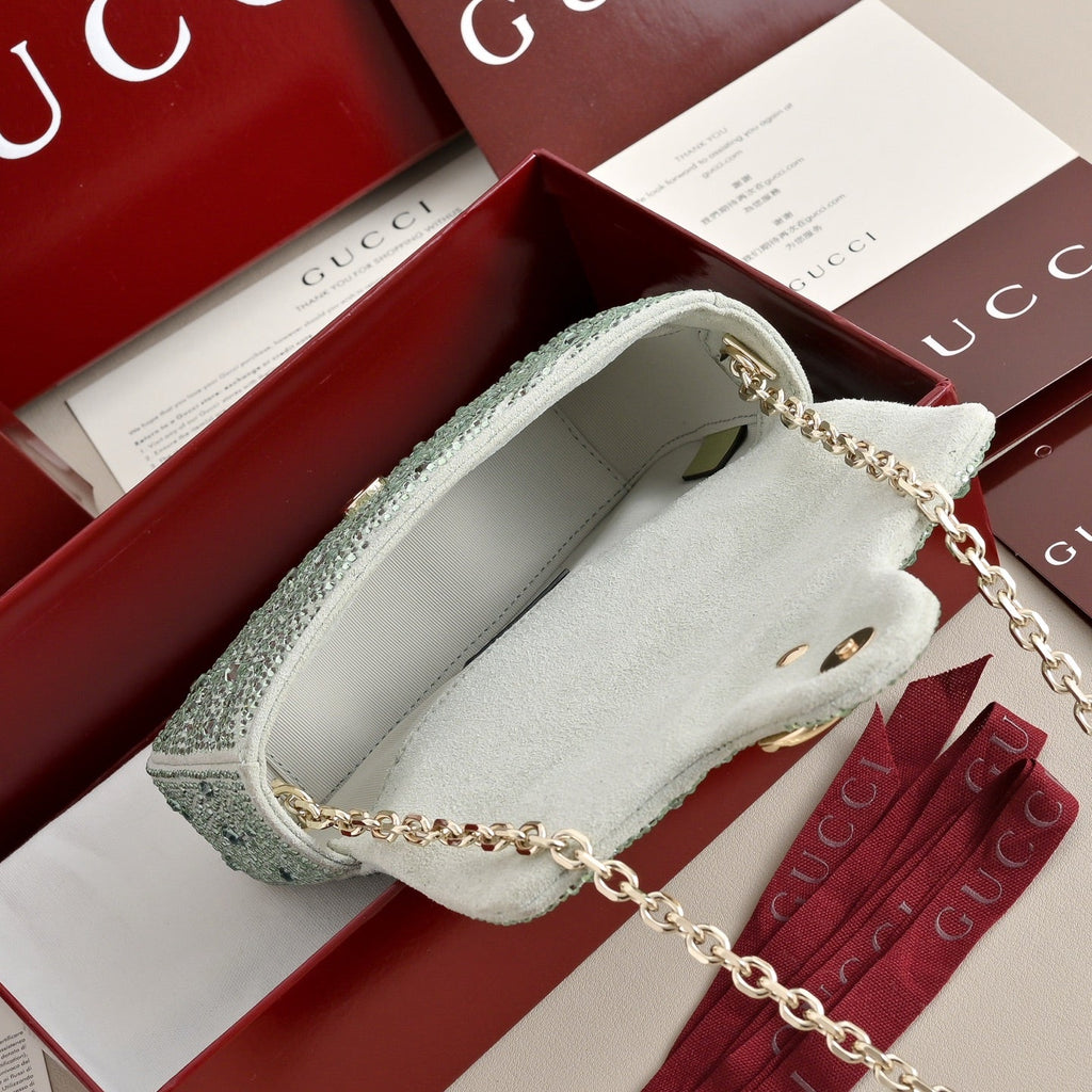 Gucci GG Marmont Crystal Mini Shoulder Bag-841290
