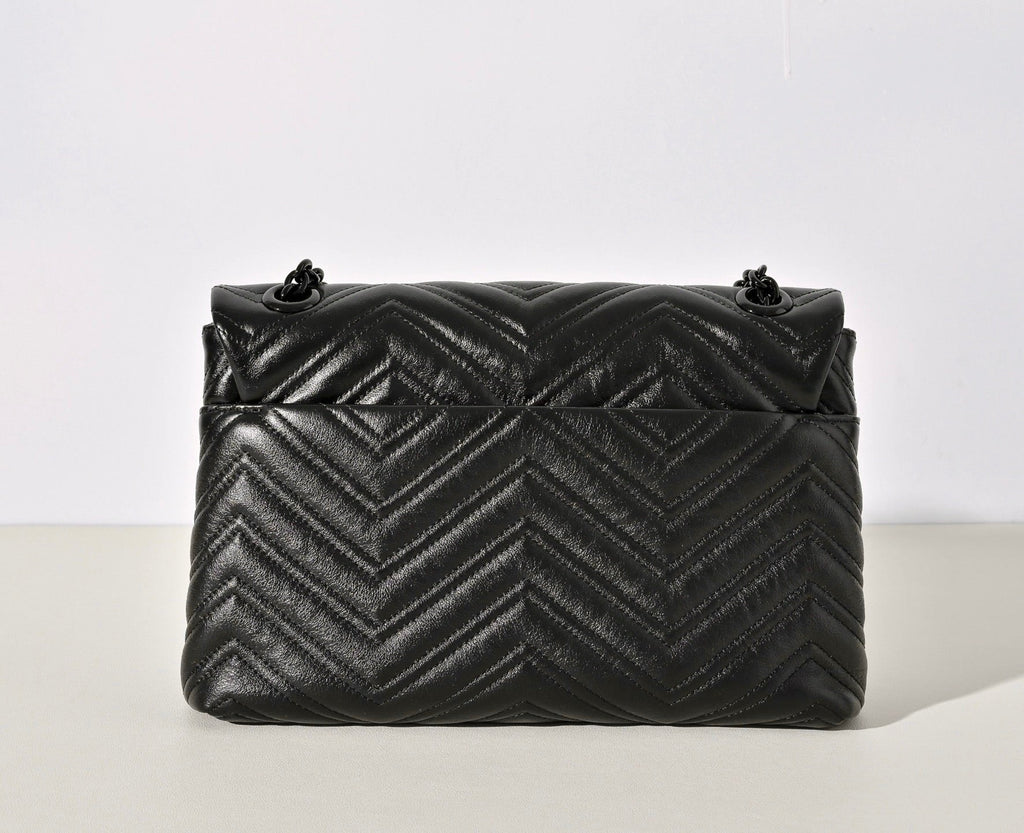 Gucci GG Marmont Pleated Calfskin Shoulder Bag-850676