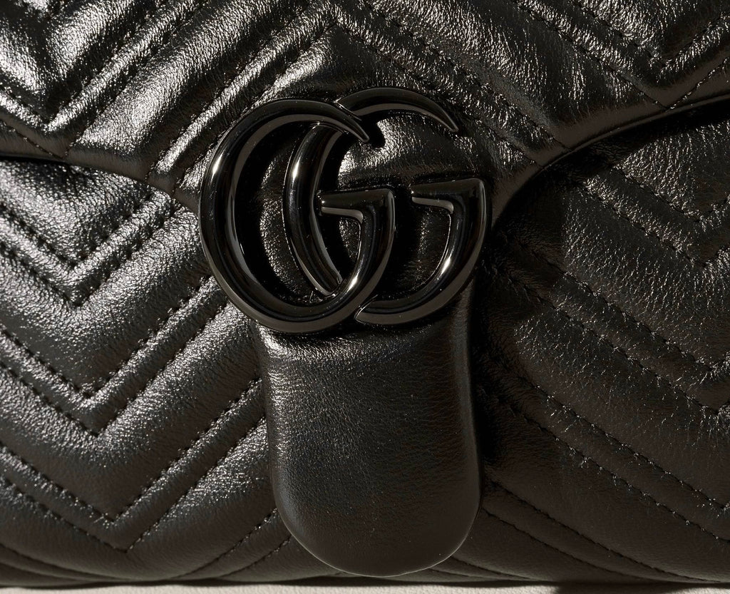 Gucci GG Marmont Pleated Calfskin Shoulder Bag-850676