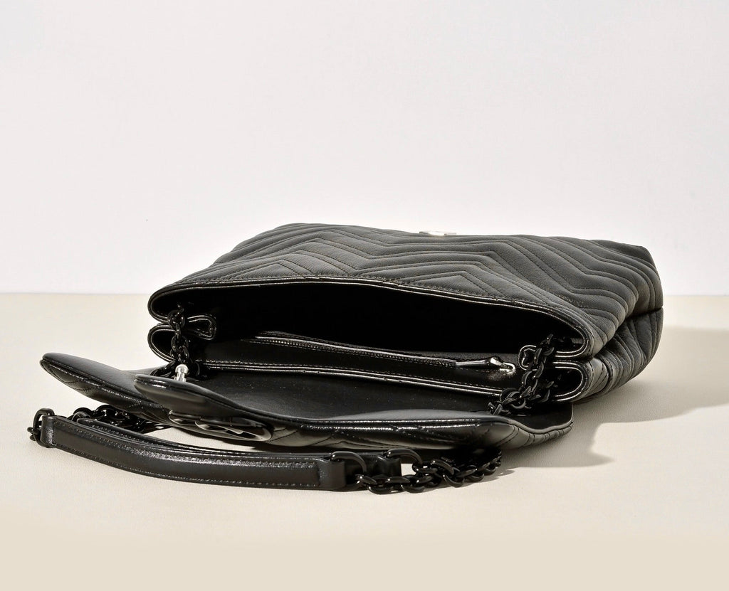 Gucci GG Marmont Pleated Calfskin Shoulder Bag-850676