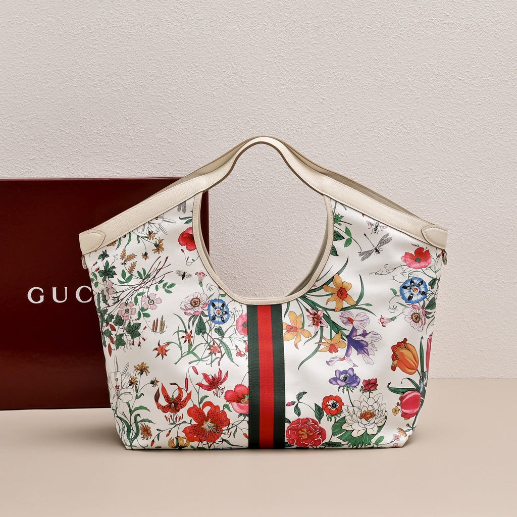 Gucci GG Giglio Floral Tote Bag-853971