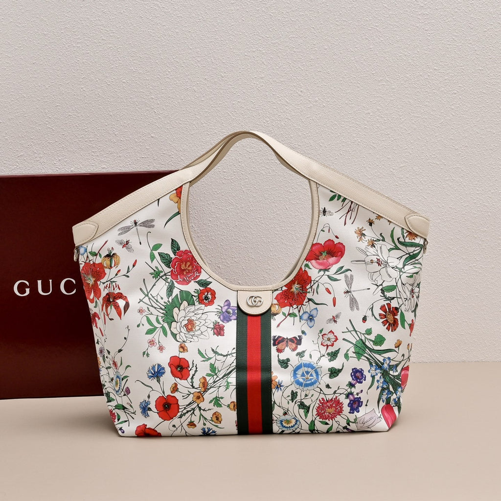 Gucci GG Giglio Floral Tote Bag-853971